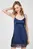 Женская синяя ночная рубашка